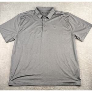 Ariat Tek Performance Polo Shirt Mens XXL Grey Stretch Moisture Wicking Golf